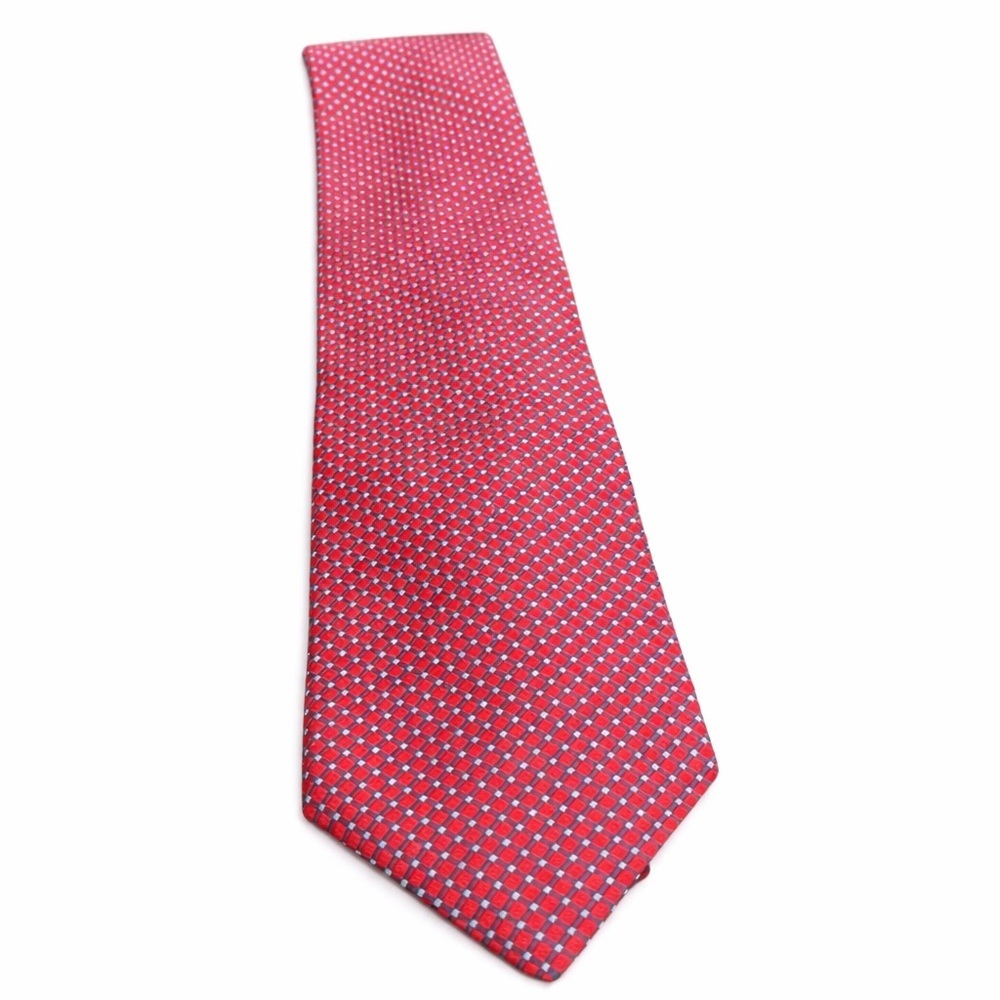 Nautica Men’s Ties Set of 2 Repp Necktie 100% Silk Red Striped Diamond L 57-58” - Picture 6 of 8